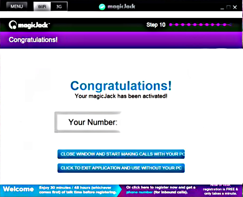 magicJack Order Completed Page